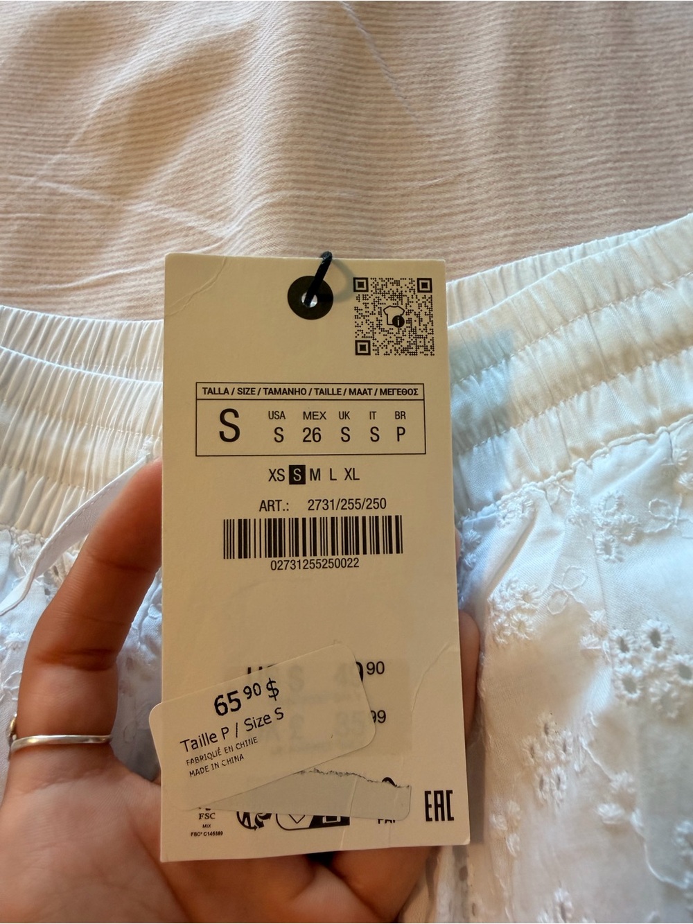 ZARA White pants NWT - Picture 7 of 9